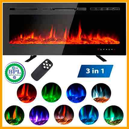 MAXXPRIME 50’’ Electric Fireplace Free Standing Fireplace