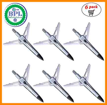 ZCISSY Crossbow Broadheads 100 Grain 6 Pack